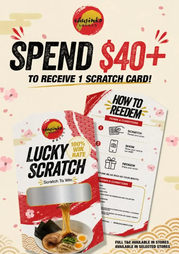 SHUJINKO_SCRATCH food offer in Melbourne